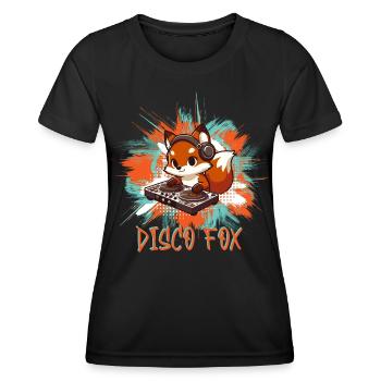 Discofox Fox Tanzen Disco Frauen Foxtanz - Frauen Funktions-T-Shirt - Schwarz - Vorne - AI Model Female 172 light (172cm)