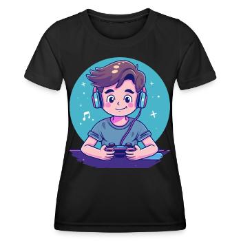 Gaming Boy - Women's Functional T-Shirt - black - Front - AI Model Female 172 light (172cm)