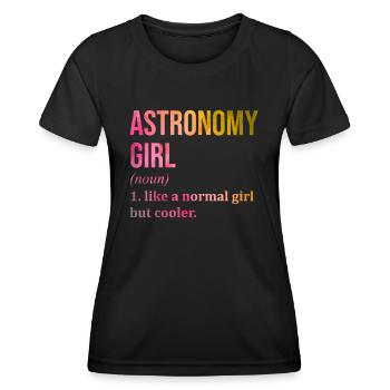 Astronomy - Women's Functional T-Shirt - black - Front - AI Model Female 172 light (172cm)