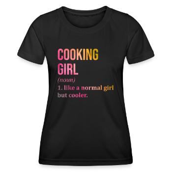 cuisine - T-shirt sport Femme - noir - Devant - AI Model Female 172 light (172cm)