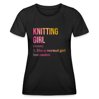 Stricken - Frauen Funktions-T-Shirt - Schwarz - Vorne - AI Model Female 172 light (172cm)