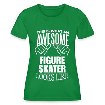 Eiskunstlauf - Frauen Funktions-T-Shirt - Kelly Green - Vorne - AI Model Female 172 dark (172cm)