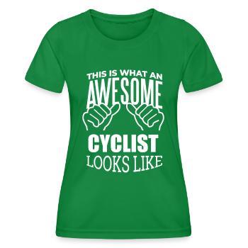 Cycling - Women's Functional T-Shirt - kelly green - Front - AI Model Female 172 dark (172cm)