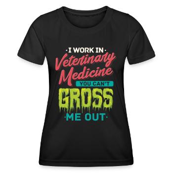 Funny Vet Halloween - Women's Functional T-Shirt - black - Front - AI Model Female 172 light (172cm)