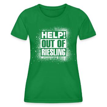 HELP! Out of Riesling - Women's Functional T-Shirt - kelly green - Front - AI Model Female 172 dark (172cm)