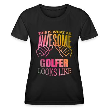 Golf - T-shirt sport Femme - noir - Devant - AI Model Female 172 light (172cm)