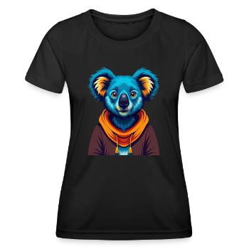 Koala Bunte Kawaii Cartoon Figur Clipart - Frauen Funktions-T-Shirt - Schwarz - Vorne - AI Model Female 172 light (172cm)