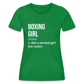 Boxen - Frauen Funktions-T-Shirt - Kelly Green - Vorne - AI Model Female 172 dark (172cm)