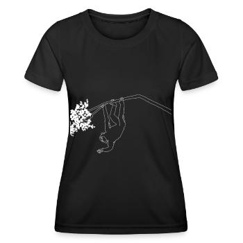 Monkey lineart - Women's Functional T-Shirt - black - Front - AI Model Female 172 light (172cm)