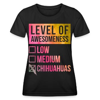 Chihuahua - T-shirt sport Femme - noir - Devant - AI Model Female 172 light (172cm)