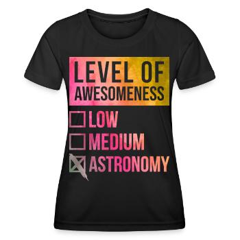 astronomie - T-shirt sport Femme - noir - Devant - AI Model Female 172 light (172cm)