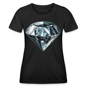 Kostbarer Diamant Edelstein - Frauen Funktions-T-Shirt - Schwarz - Vorne - AI Model Female 172 light (172cm)