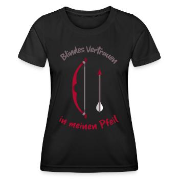 Bogenschießen Enthusiasten - Frauen Funktions-T-Shirt - Schwarz - Vorne - AI Model Female 172 light (172cm)