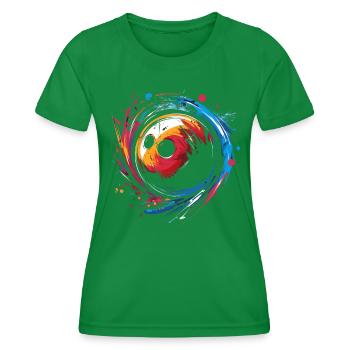 Vintage Bowling Retrowave - Women's Functional T-Shirt - kelly green - Front - AI Model Female 172 dark (172cm)