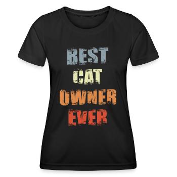 Best Cat Owner Ever - Women's Functional T-Shirt - black - Front - AI Model Female 172 light (172cm)