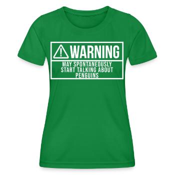Pinguin - Frauen Funktions-T-Shirt - Kelly Green - Vorne - AI Model Female 172 dark (172cm)