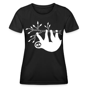White Sloth Skull - Women's Functional T-Shirt - black - Front - AI Model Female 172 light (172cm)