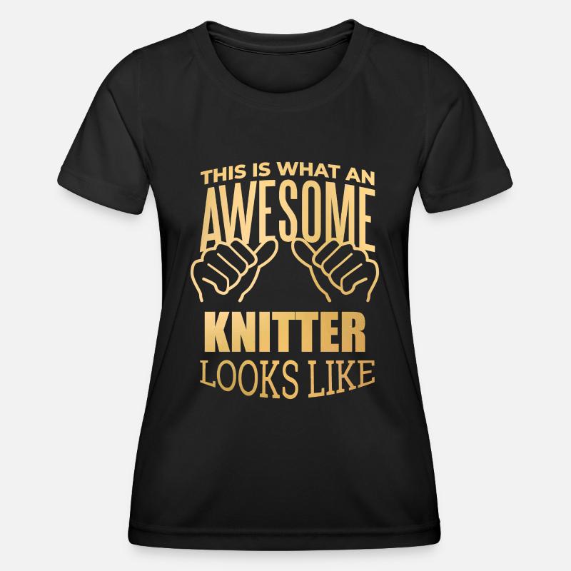 Knitting - Women's Functional T-Shirt - black