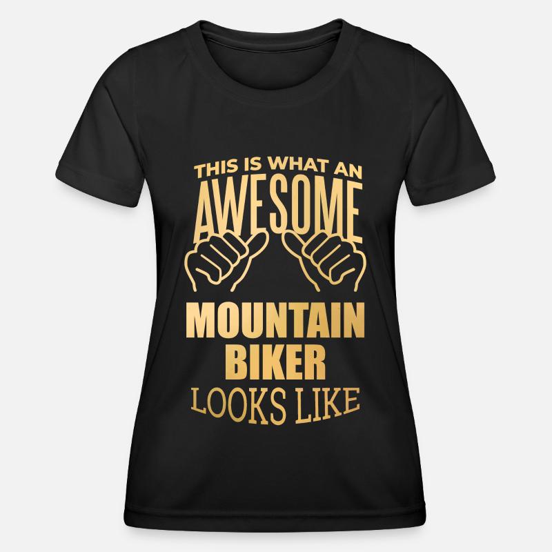 Mountain Biker - Women's Functional T-Shirt - black