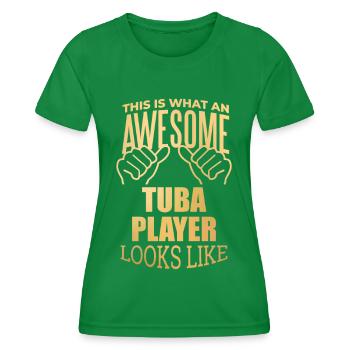 Tuba - Women's Functional T-Shirt - kelly green - Front - AI Model Female 172 dark (172cm)