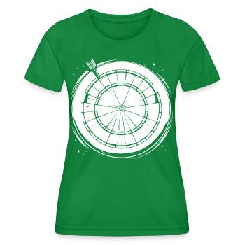 Dart Zeichnung - Frauen Funktions-T-Shirt - Kelly Green - Vorne - AI Model Female 172 dark (172cm)