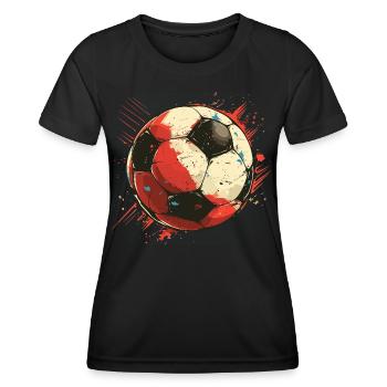 Graphismes de football - T-shirt sport Femme - noir - Devant - AI Model Female 172 light (172cm)