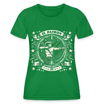 El Patron Western Silhouette - Frauen Funktions-T-Shirt - Kelly Green - Vorne - AI Model Female 172 dark (172cm)
