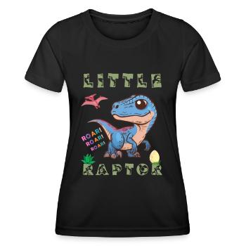 prähistorischer Dinosaurier fleischfressender Greifvogel Kreidezeit - Frauen Funktions-T-Shirt - Schwarz - Vorne - AI Model Female 172 light (172cm)