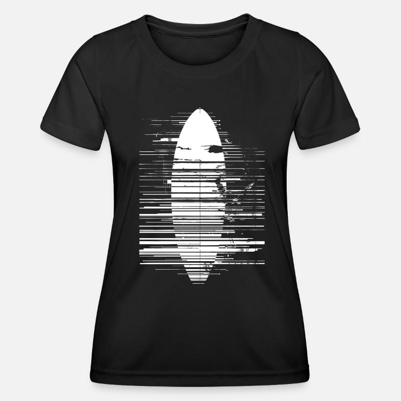 Surfboard Sketch - Women's Functional T-Shirt - black