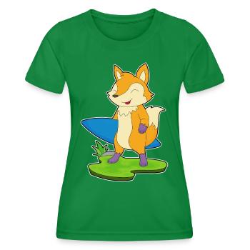 Été de surf Fox Surf - T-shirt sport Femme - vert - Devant - AI Model Female 172 dark (172cm)