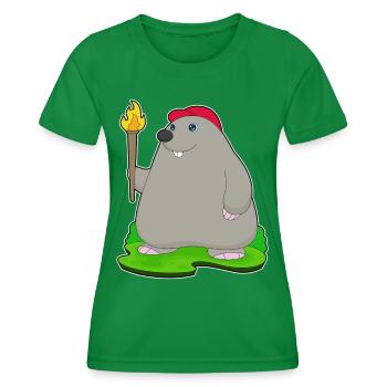 Mole Torch - Women's Functional T-Shirt - kelly green - Front - AI Model Female 172 dark (172cm)