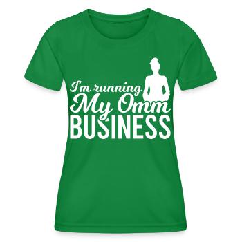 Yoga Teacher Joke - Women's Functional T-Shirt - kelly green - Front - AI Model Female 172 dark (172cm)