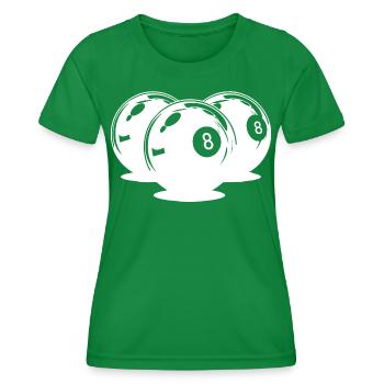 Billiard Balls Drawing - Women's Functional T-Shirt - kelly green - Front - AI Model Female 172 dark (172cm)