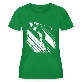 Golfer Grafik - Frauen Funktions-T-Shirt - Kelly Green - Vorne - AI Model Female 172 dark (172cm)