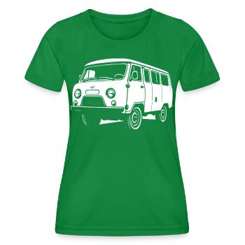 Bread box on wheels - Women's Functional T-Shirt - kelly green - Front - AI Model Female 172 dark (172cm)