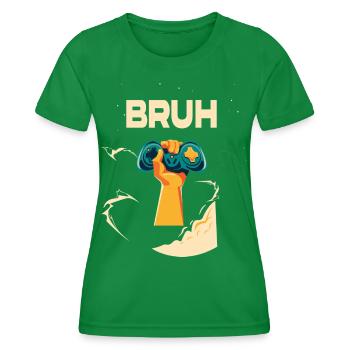 Mächtige kosmische Gehirnhand - Frauen Funktions-T-Shirt - Kelly Green - Vorne - AI Model Female 172 dark (172cm)