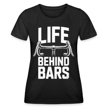 Lebensstil Fahrrad Grafik - Frauen Funktions-T-Shirt - Schwarz - Vorne - AI Model Female 172 light (172cm)