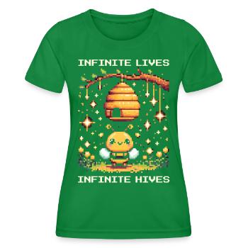 Endlose Leben – endlose Bienenstöcke | Imker - Frauen Funktions-T-Shirt - Kelly Green - Vorne - AI Model Female 172 dark (172cm)