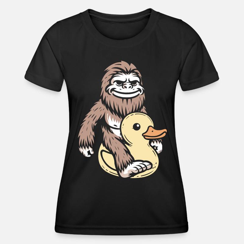 Bigfoot Rubber Duck Duck - Women's Functional T-Shirt - black