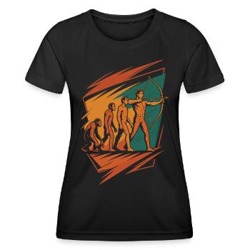 Entwicklung Des Bogenschießens Archer Bow Target - Frauen Funktions-T-Shirt - Schwarz - Vorne - AI Model Female 172 light (172cm)