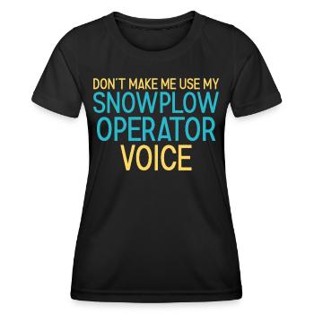 Conducteur de chasse-neige Conducteur de chasse-neige vocal - T-shirt sport Femme - noir - Devant - AI Model Female 172 light (172cm)