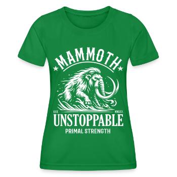 Mammoth Design – Primal Strength - Frauen Funktions-T-Shirt - Kelly Green - Vorne - AI Model Female 172 dark (172cm)