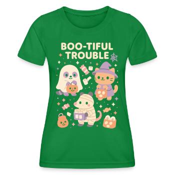 Boo-Tiful Trouble Halloween Costume Fun - T-shirt sport Femme - vert - Devant - AI Model Female 172 dark (172cm)
