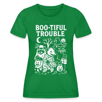 Boo-tiful Trouble Drôle Effrayant Mignon Design - T-shirt sport Femme - vert - Devant - AI Model Female 172 dark (172cm)