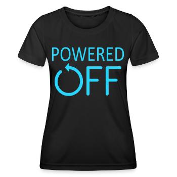ÉTEINT Éteint et en mode veille - T-shirt sport Femme - noir - Devant - AI Model Female 172 light (172cm)