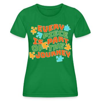 L’équipe de l’autisme : Forts ensemble - T-shirt sport Femme - vert - Devant - AI Model Female 172 dark (172cm)