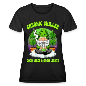 Cannabis Gnome - Bong Gnome 420 - Women's Functional T-Shirt - black - Front - AI Model Female 172 light (172cm)