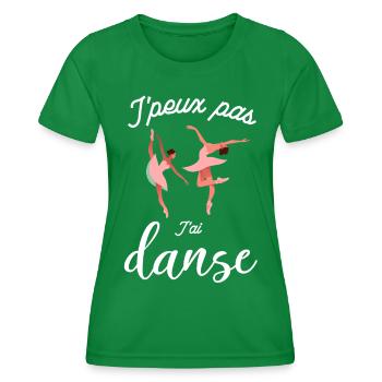 Jpeux pas Tai Danse - T-shirt sport Femme - vert - Devant - AI Model Female 172 dark (172cm)