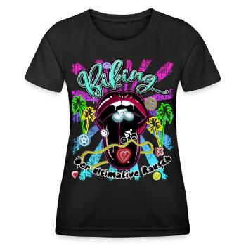 Biking - Women's Functional T-Shirt - black - Front - AI Model Female 172 light (172cm)