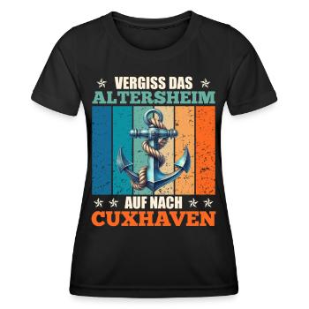 North Sea FORGET THE RETIREMENT HOME ON AFTER - Women's Functional T-Shirt - black - Front - AI Model Female 172 light (172cm)
